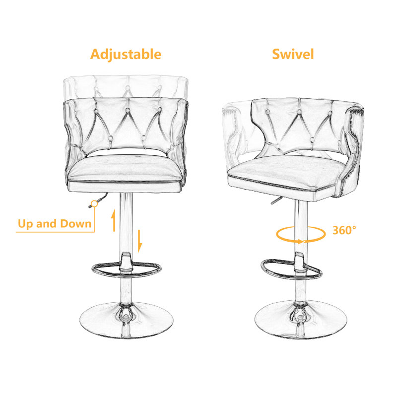 Rosdorf Park Swivel Adjustable Height Counter Stool & Reviews | Wayfair